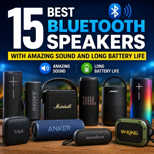15 Best Bluetooth Speakers With Amazing Sound and Long Battery Life speakers 1